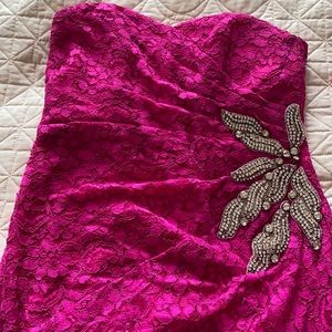 Bridesmaids dress, David’s bridal brand (beads added) formal, or prom.